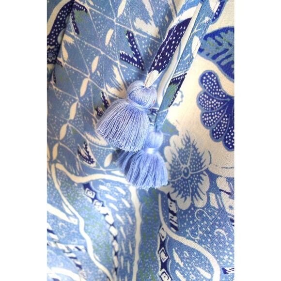 FIGUE Gianna Off-The-Shoulder Tassel Tie Blouse Top Bergdorf Goodman S NWT $325 - Picture 8 of 13